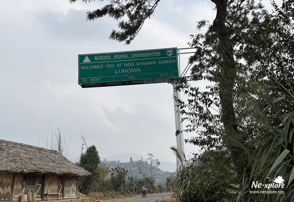 Indo Myanmar border at Longwa village