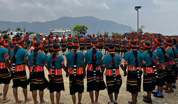 Tribal dance at Aoling festival