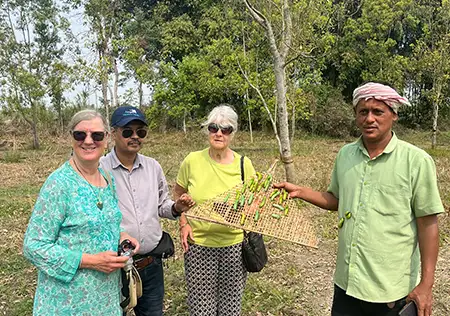 Silk weaving process | Assam handloom and textile tour