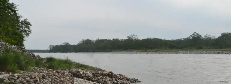 River rafting point inside Manas