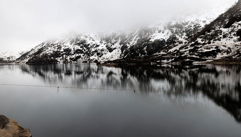 Snowcapped Tsomgo Lake, Gangtok